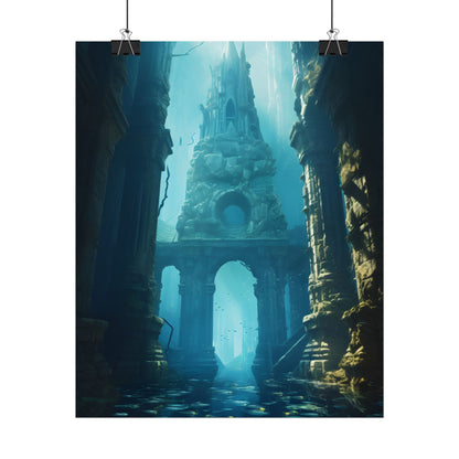 Lost Underwater Civilization: Ancient City Artwork - Poster