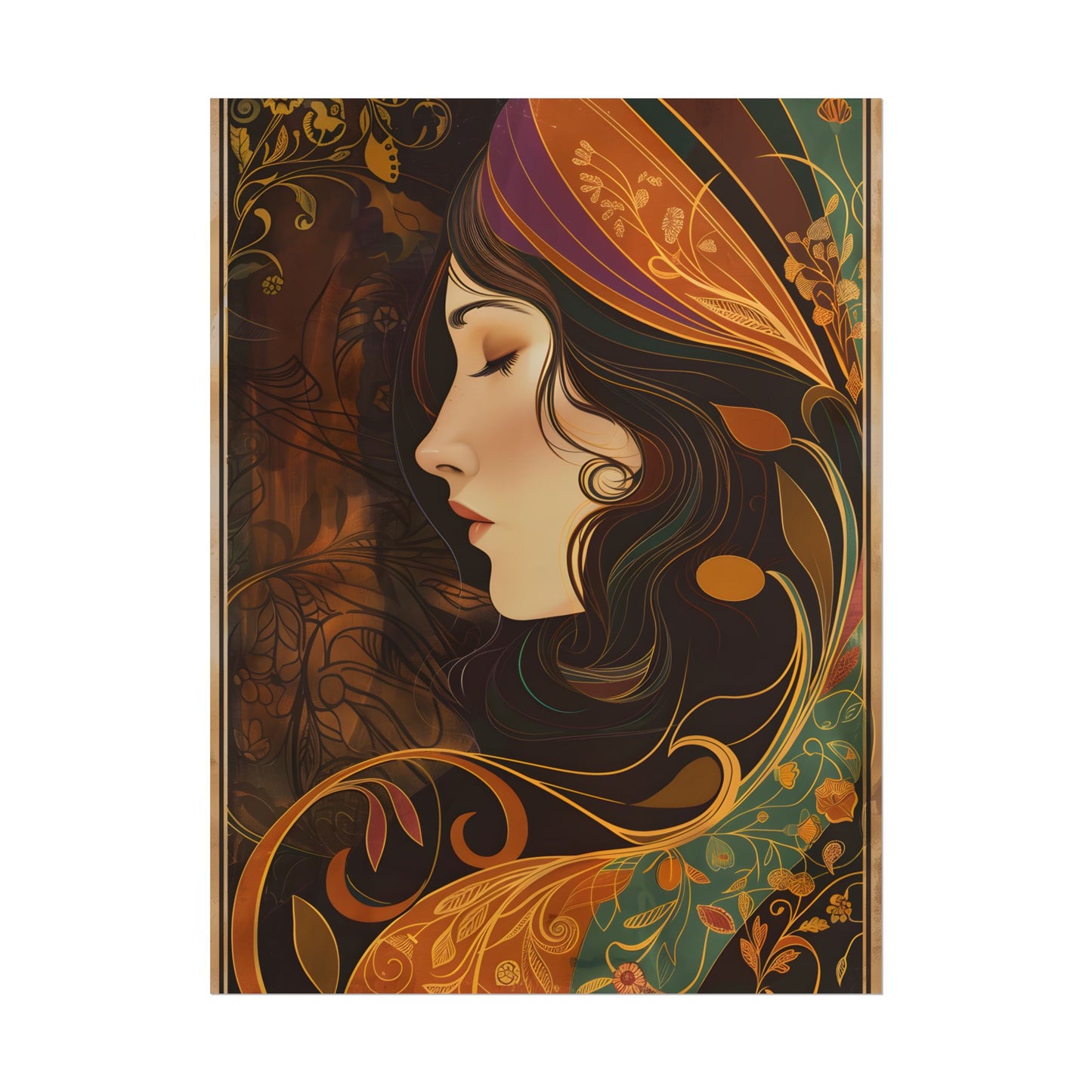 Vintage Art Nouveau Poster: Elegant Design - Poster