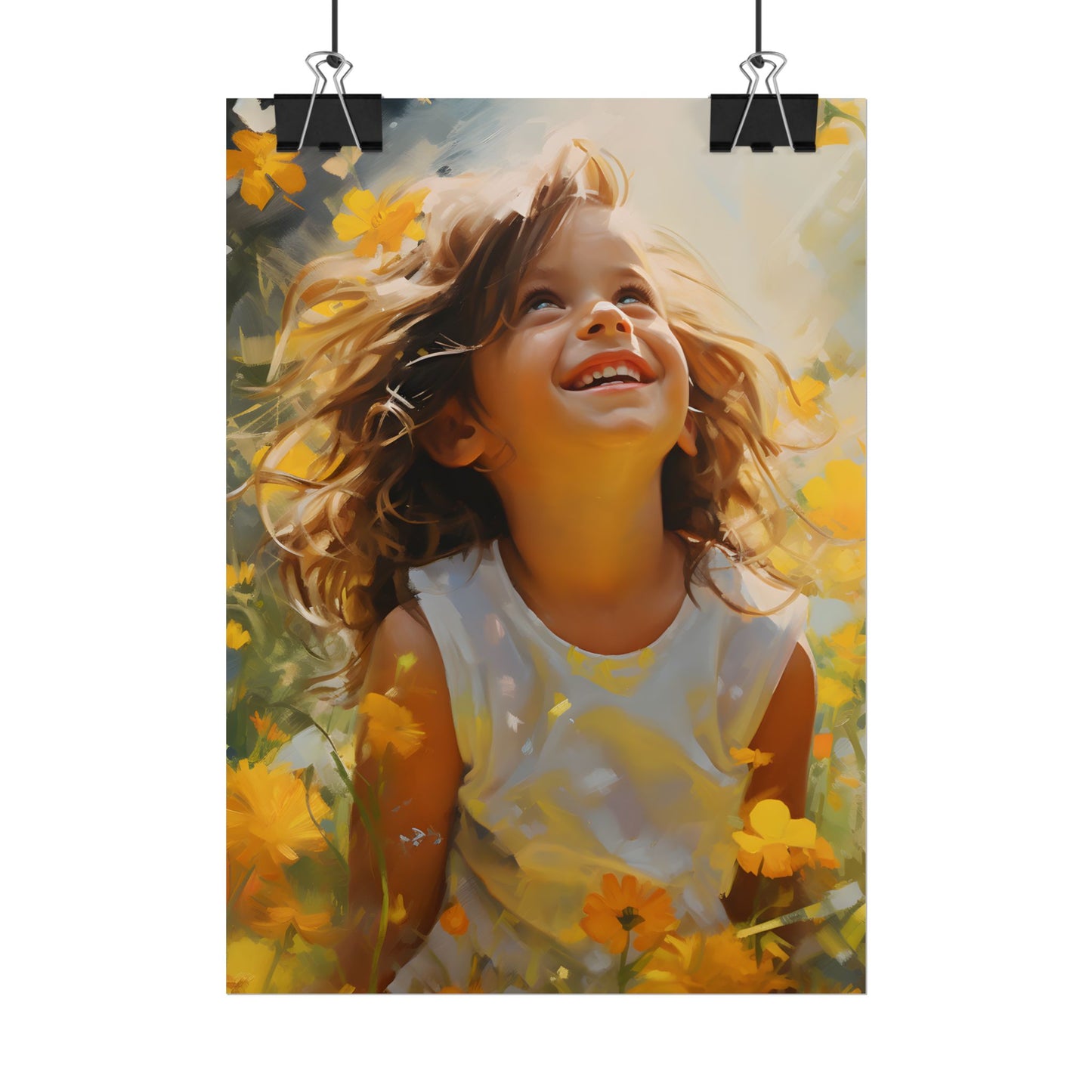 Childhood Innocence Portrait: A Candid Moment - Poster