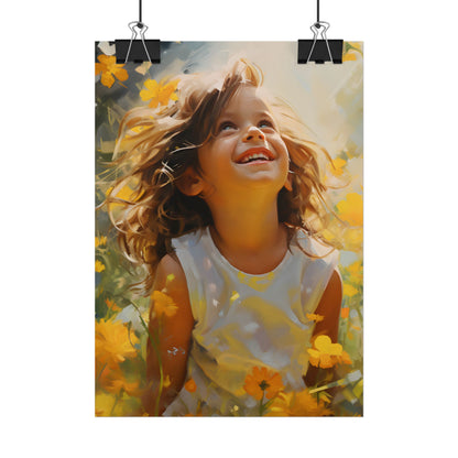 Childhood Innocence Portrait: A Candid Moment - Poster