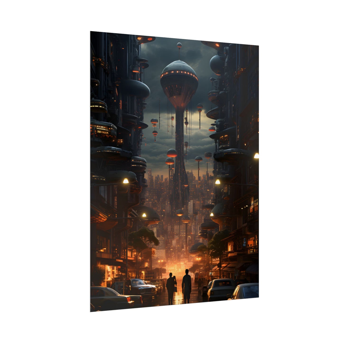 Dystopian Utopia: Perfect Urban Landscape Artwork - Poster