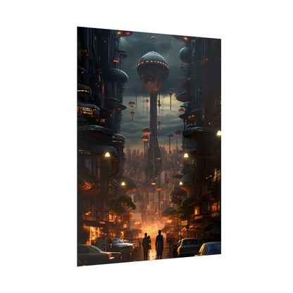 Dystopian Utopia: Perfect Urban Landscape Artwork - Poster