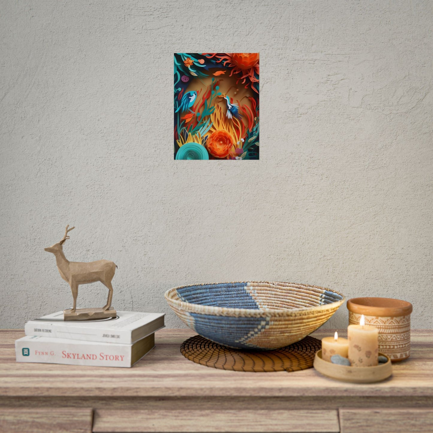 Eye-Catching Paper Quilling Indian Landscape Artwork - Poster