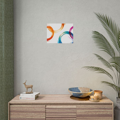 Swirling Abstract Colors: Vibrant Digital Artwork - Poster