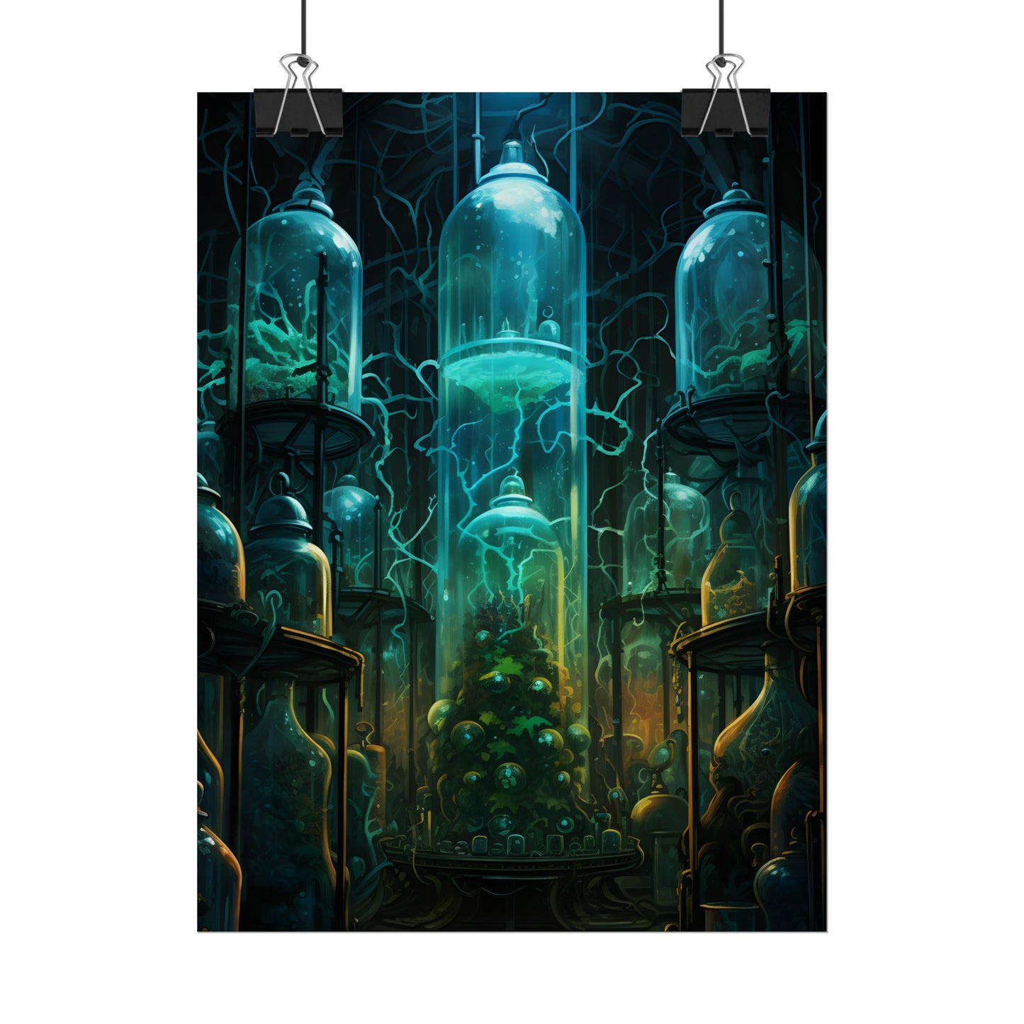 Molecular Secrets: Laboratory Artwork Showcase - Poster