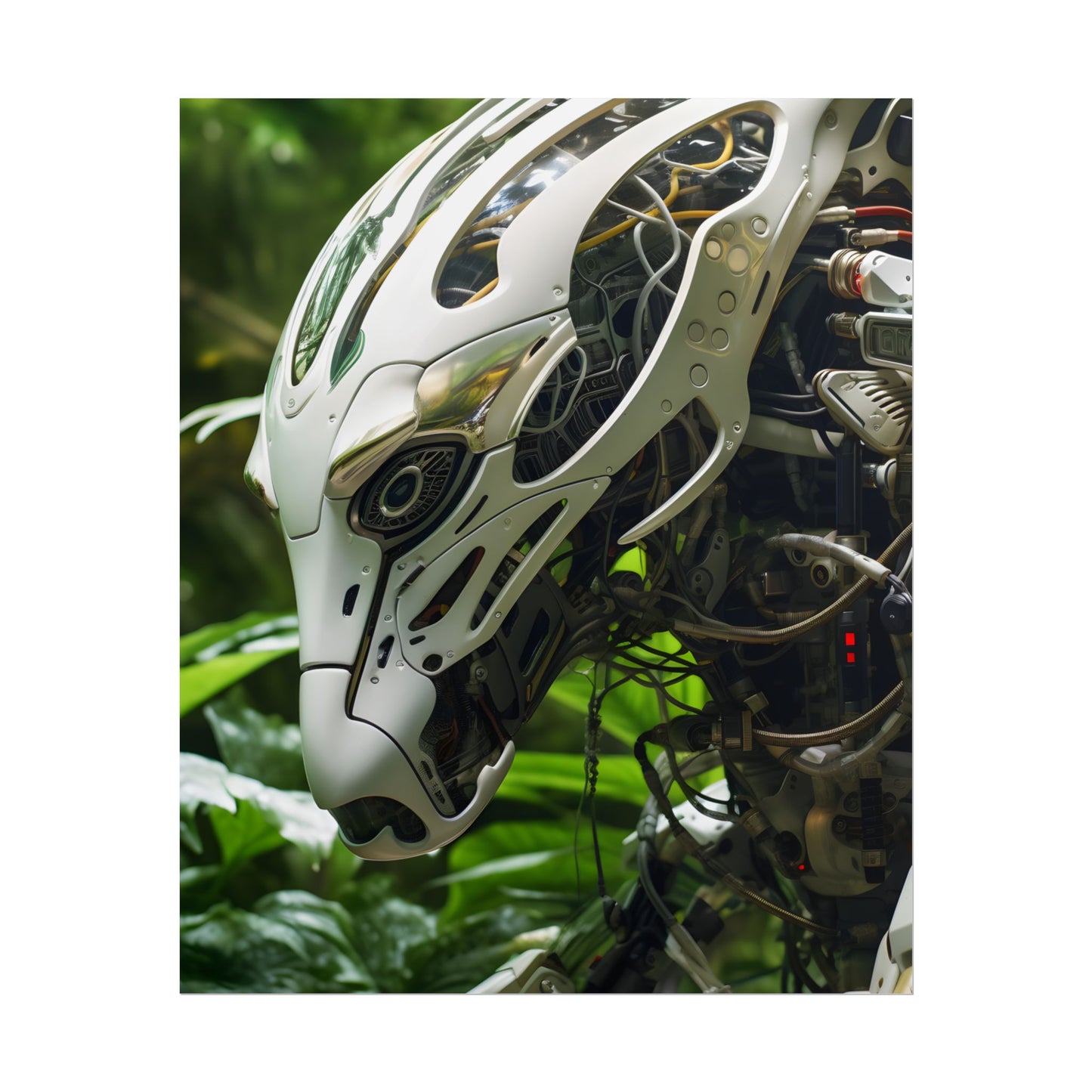 Tranquil Wildlife Sanctuary: AI-Operated Robot in Nature's Harmony - Poster