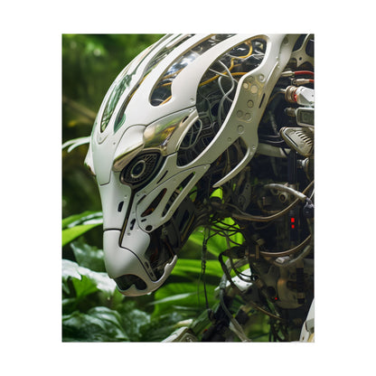 Tranquil Wildlife Sanctuary: AI-Operated Robot in Nature's Harmony - Poster