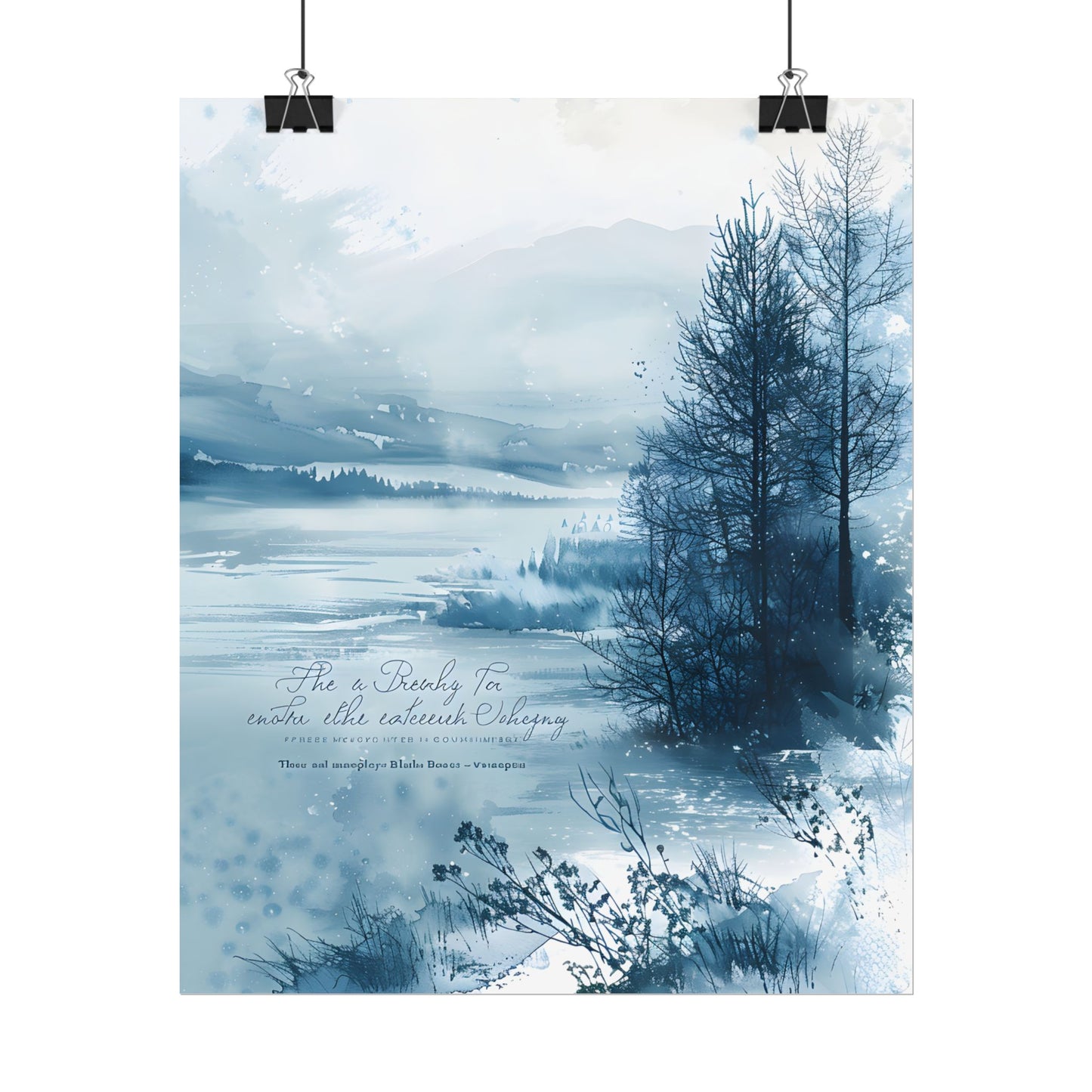 Peaceful Serenity: Winding River and Forest Reflections - Poster