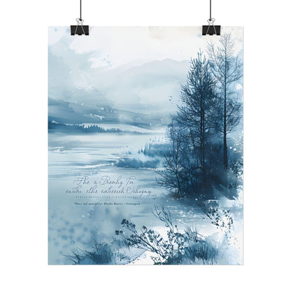 Peaceful Serenity: Winding River and Forest Reflections - Poster