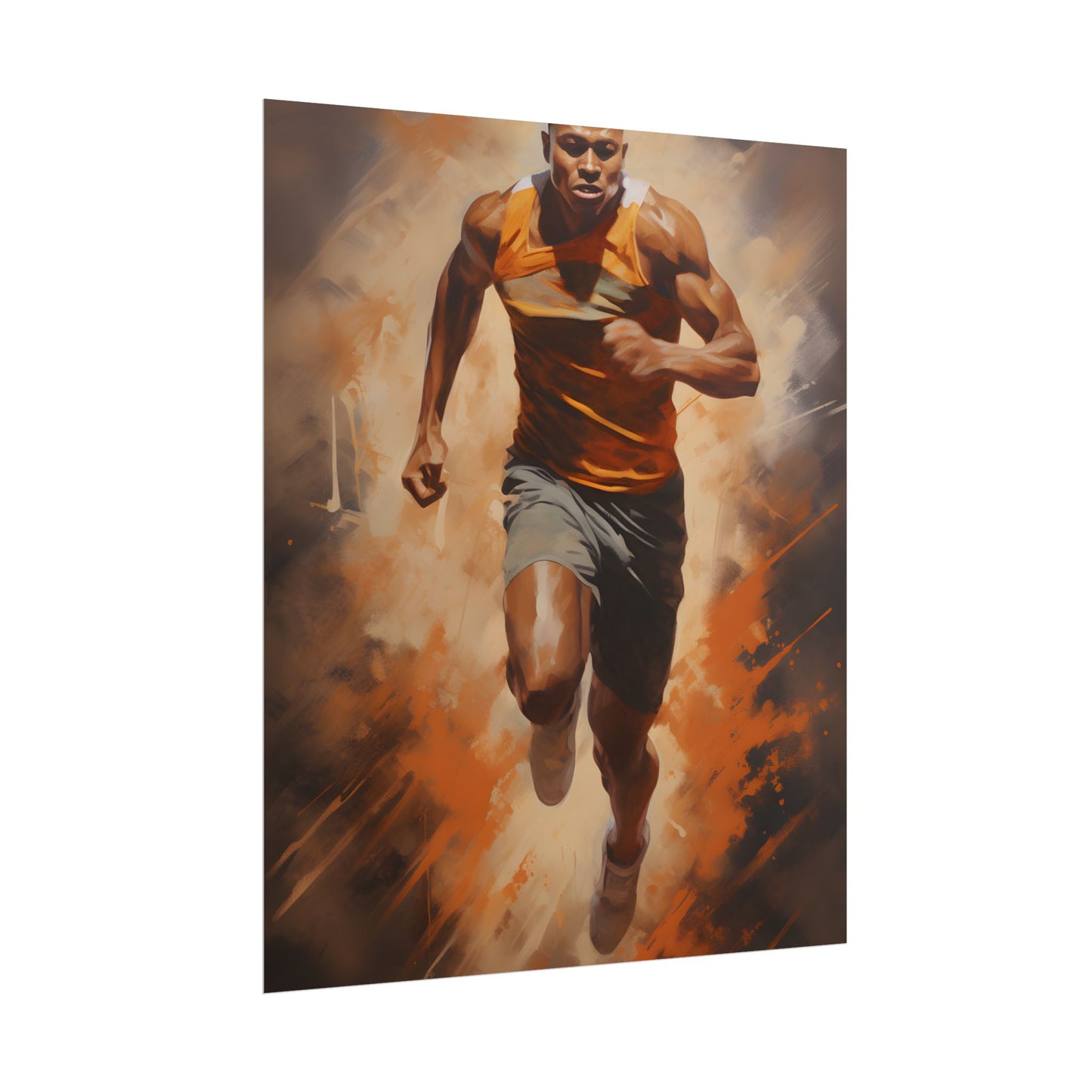 Passionate Fitness Moment: Dedicated Athlete in Action - Poster