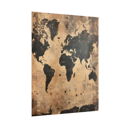 Timeless World Map: Elegant Artwork - Poster