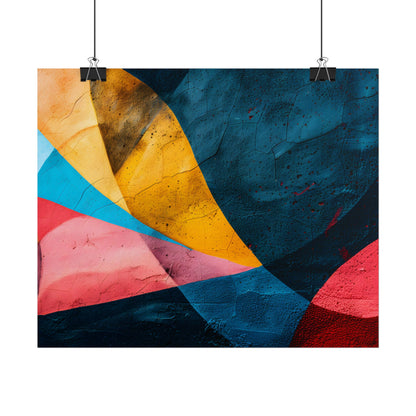 Vibrant Abstract Textured Design: Colorful Artwork - Poster