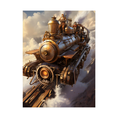 Steampunk Sky Liner Showdown: Thrilling Air Race - Poster