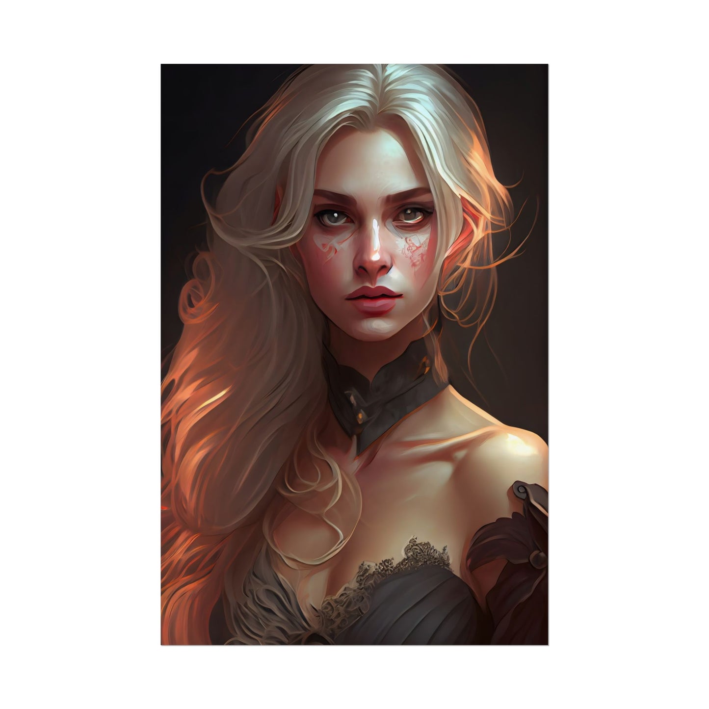 Blonde Beauty: Artistic Portrait of a Woman - Poster