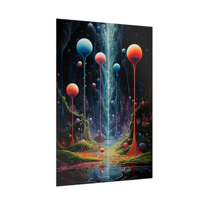 Celestial Dreams: Soft Blue Art Gallery - Poster