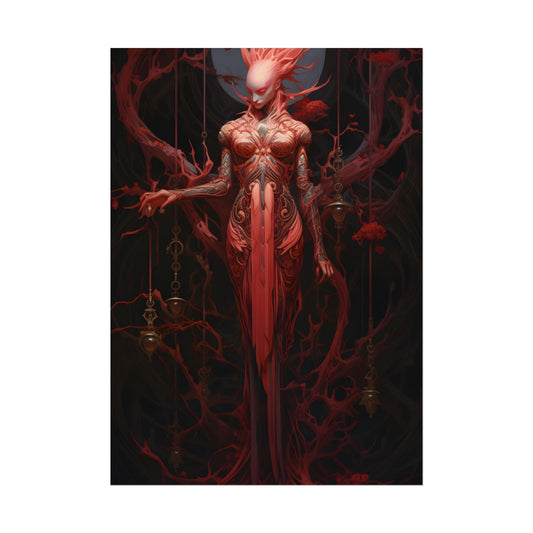 The Enigmatic Guardian: Mysterious Statue Sculpture - Poster