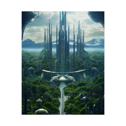 Dystopian Utopia: Perfect Yet Oppressive Society - Artwork - Poster