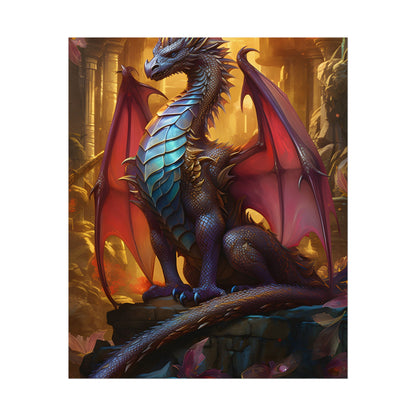 Ancient Dragon Guardian: Fantasy Artwork - Dragon Art - Poster