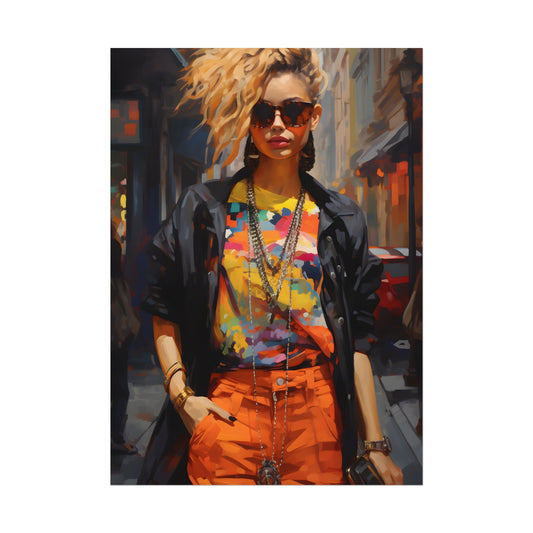 Urban Fashionista: Expressing City Style in Graffiti Street Art - Poster