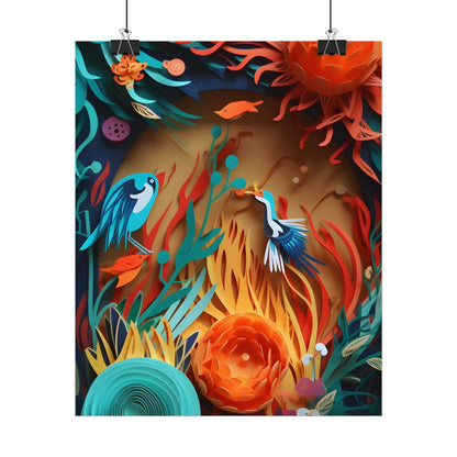 Eye-Catching Paper Quilling Indian Landscape Artwork - Poster