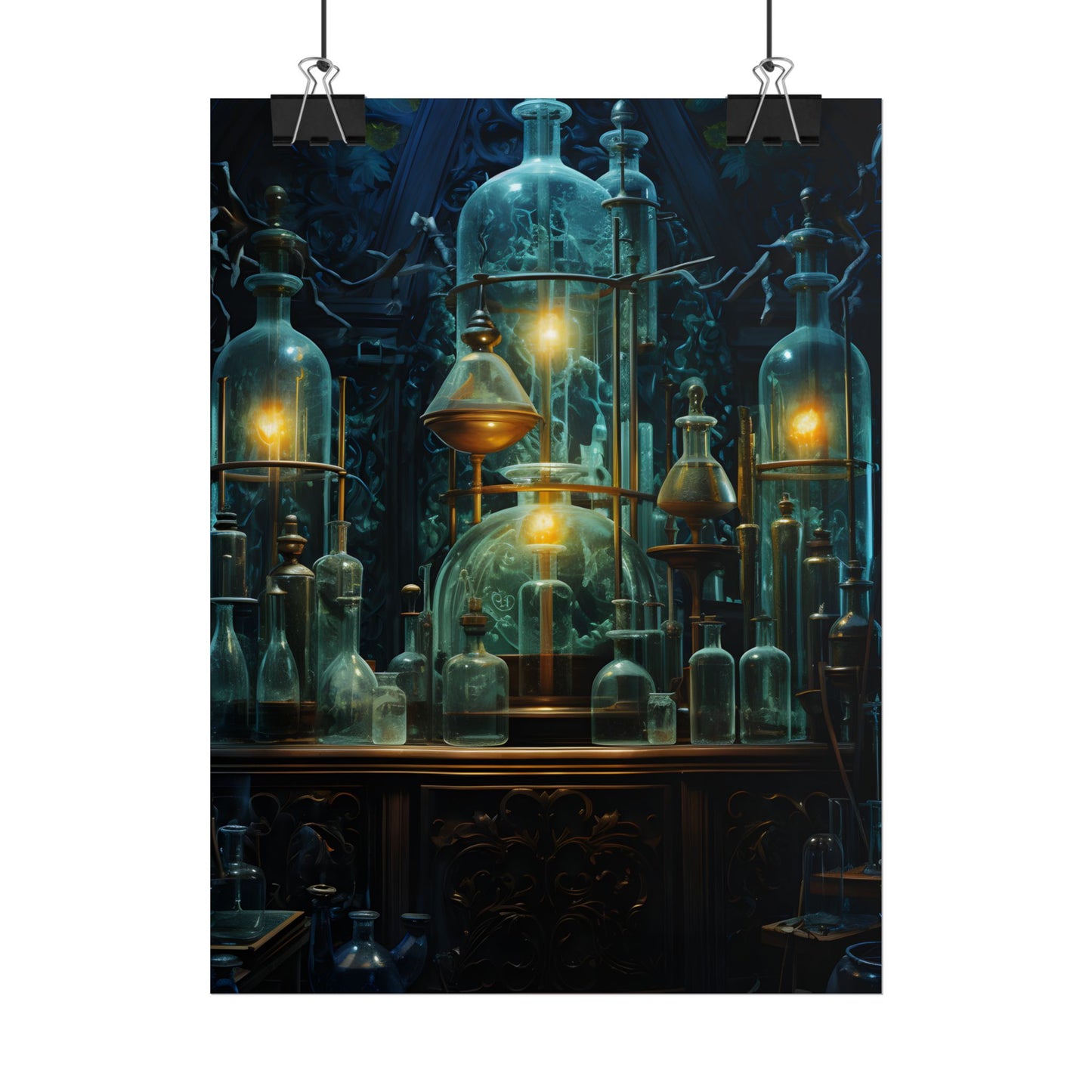 Laboratory Scene: Scientist in Chemical Research - Poster