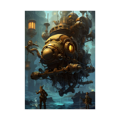 Epic Steampunk Oceanic Adventure: Crew Sets Sail - Poster