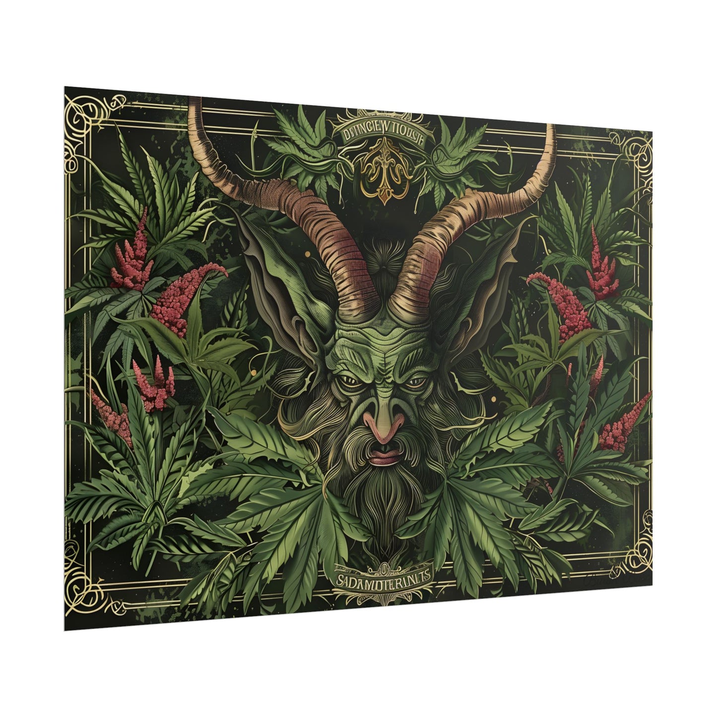 Victorian Devil: Dark Ominous Illustration - Poster