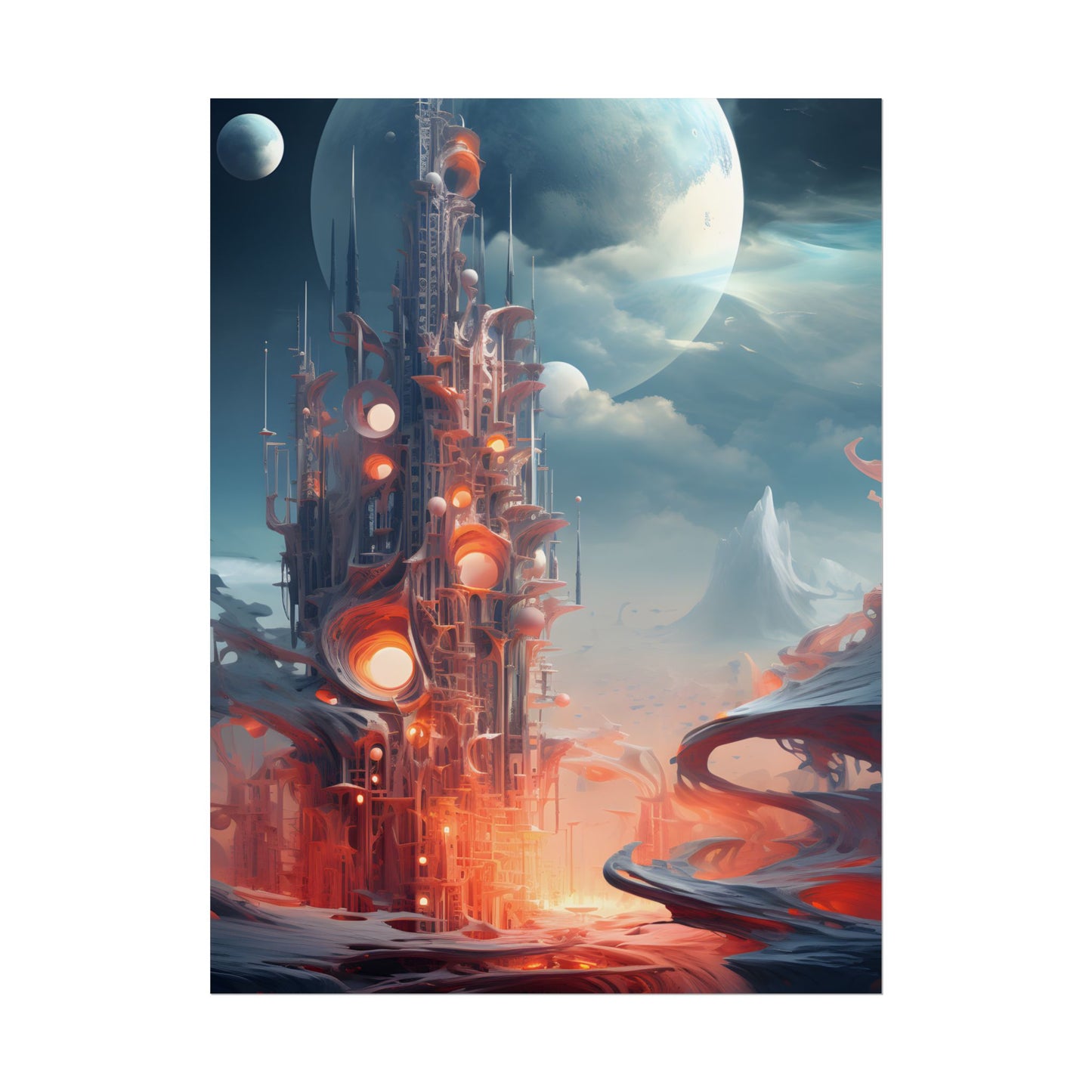 Cyber Dreams: Abstract Artwork - Poster