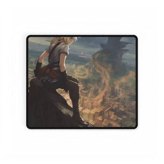 Dramatic Anime Birds in Flight: Vibrant Skies Digital Art - Desk Mat