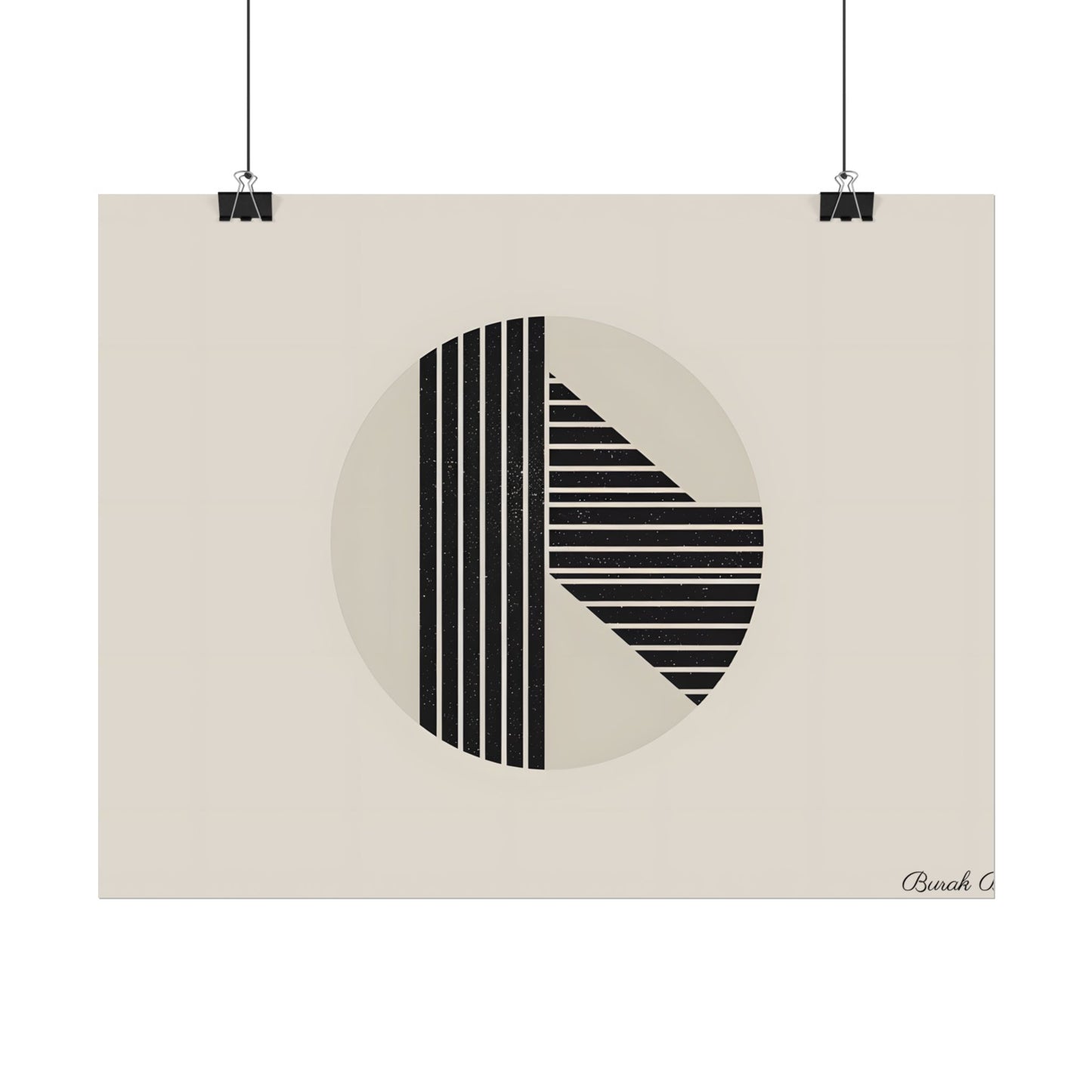 Modern Minimalist Poster: Bold Typography and Geometric Forms - Poster