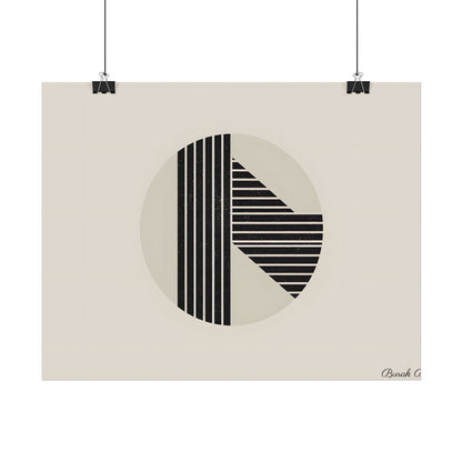 Modern Minimalist Poster: Bold Typography and Geometric Forms - Poster