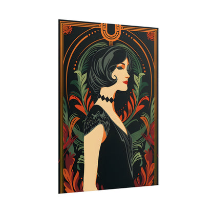 Elegant Vintage Poster: A Woman's Enchanting Presence - Poster