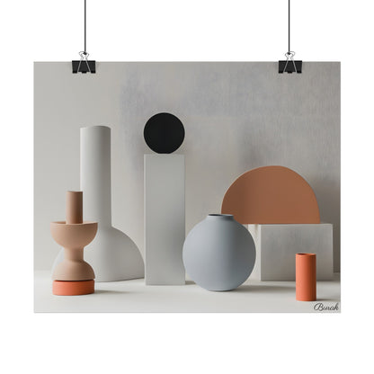 Minimalist Simple Geometric Jewelry: Close-Up View - Poster