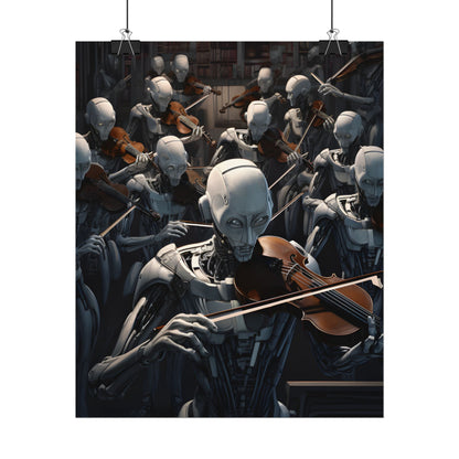 Sentient Robot Symphony: A Robot Orchestra - Poster