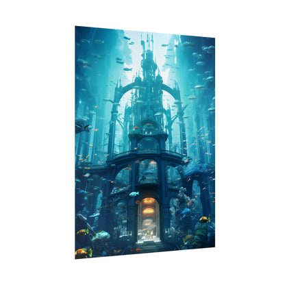 Futuristic Underwater City: Submerged Metropol Artwork - Poster