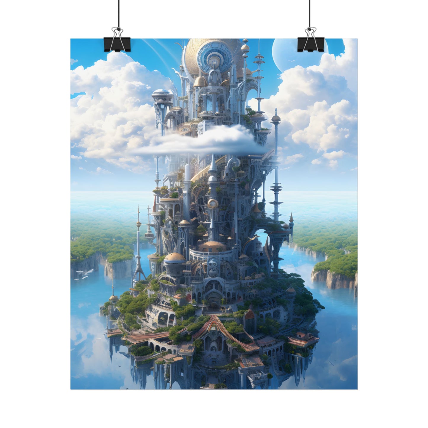 Floating City of Columbia: Breathtaking Aerial View - Poster