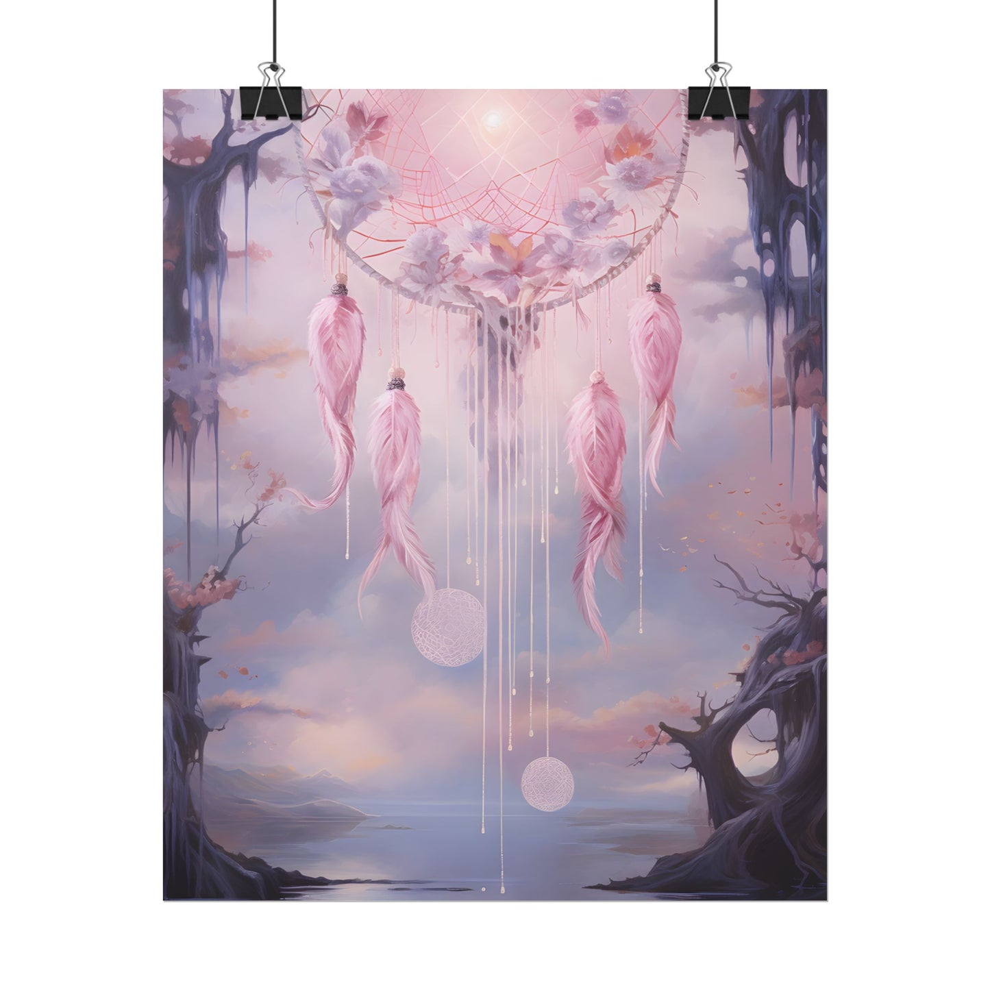 Ethereal Dreamcatcher Realm: Surreal Dreamscape Art - Poster