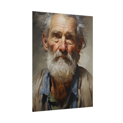 Elderly Wisdom: Portrait of a Timeless Soul - Poster