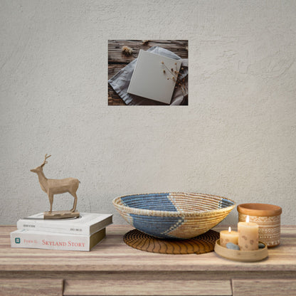 Minimalist Notebook with Embossed Dot Pattern - Poster