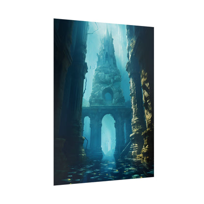 Lost Underwater Civilization: Ancient City Artwork - Poster