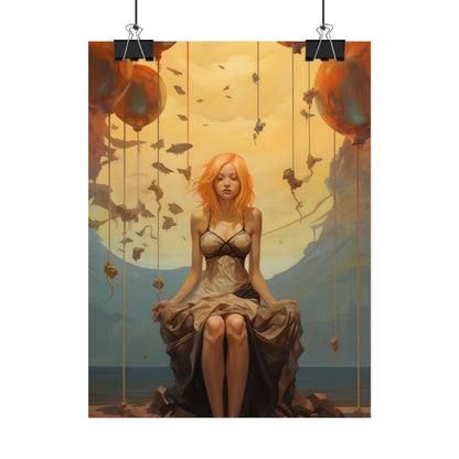 Leg Study in Natural Light: Dark Art Photography - Poster