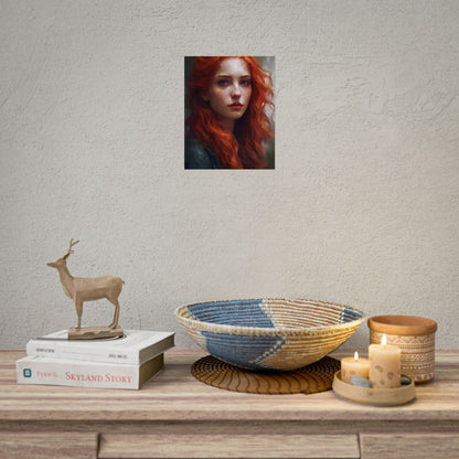 Astonishing Redhead Portrait: Female Artwork - Poster