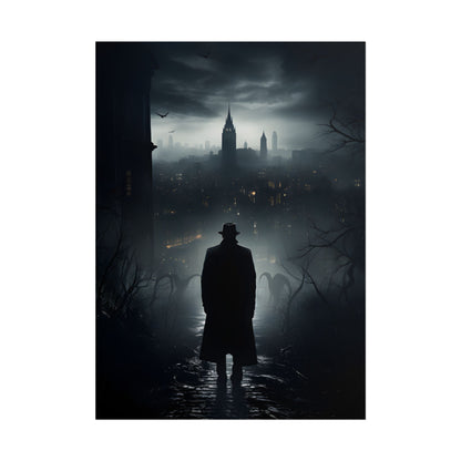 Dark Streets, Hard-Boiled: Urban Fantasy Detective Artwork - Poster