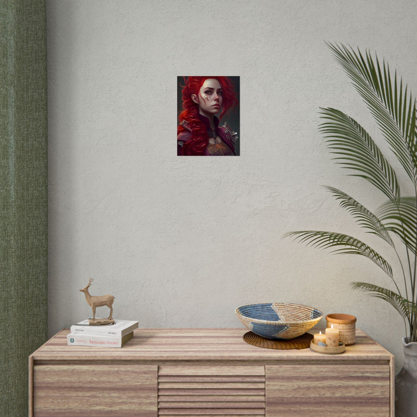 Realistic Red Hair Portrait: Soft Light Artwork - Poster