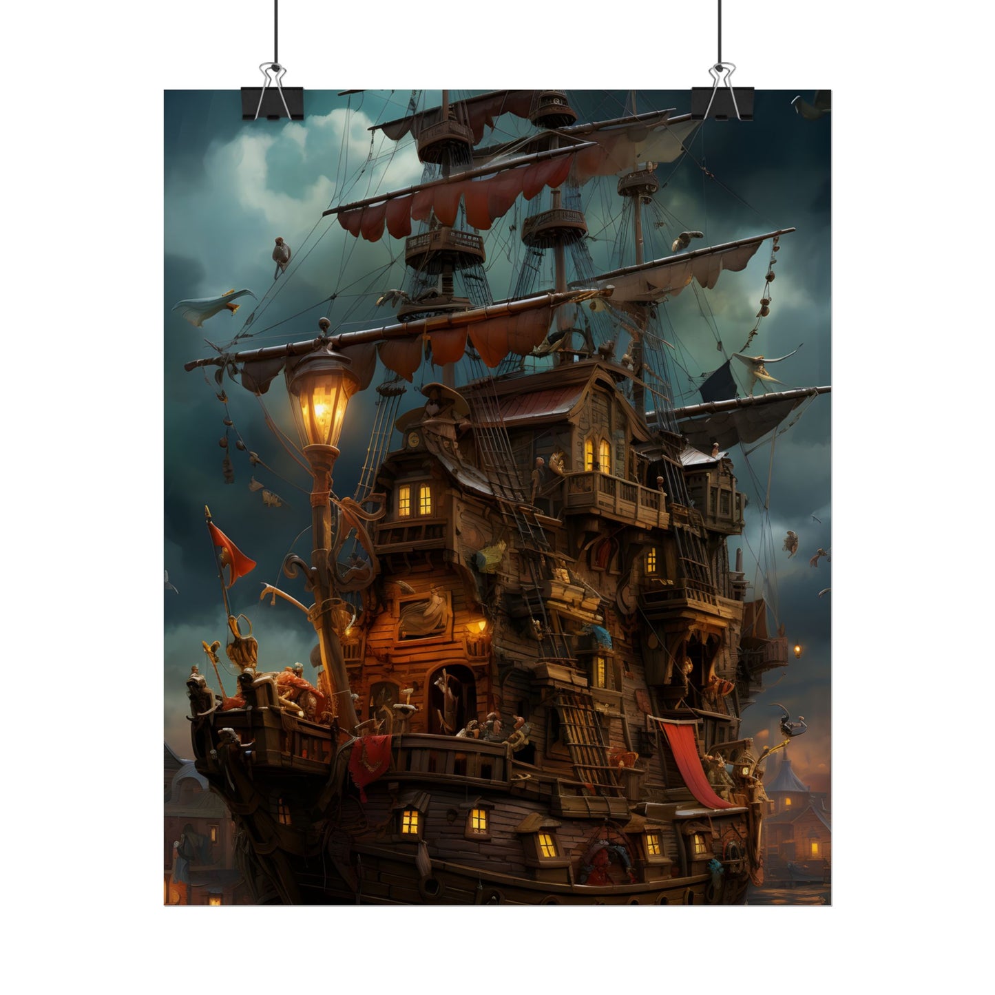Swashbuckling Time-Traveling Pirates: Traditional Pirate Art - Poster