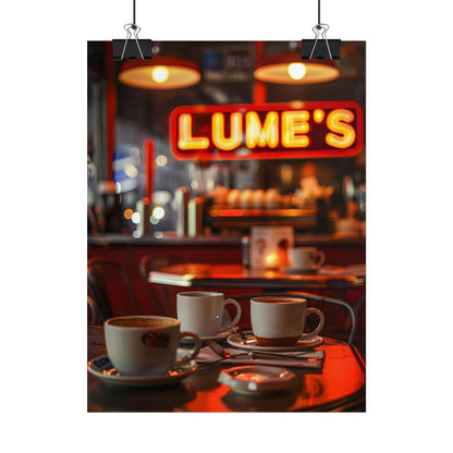 Retro Kitchen Diner: Vintage Artwork from Lukes - Poster