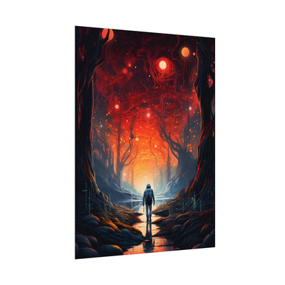 Futuristic Wilderness Explorer: Sci-Fi Adventure Digital Art - Poster