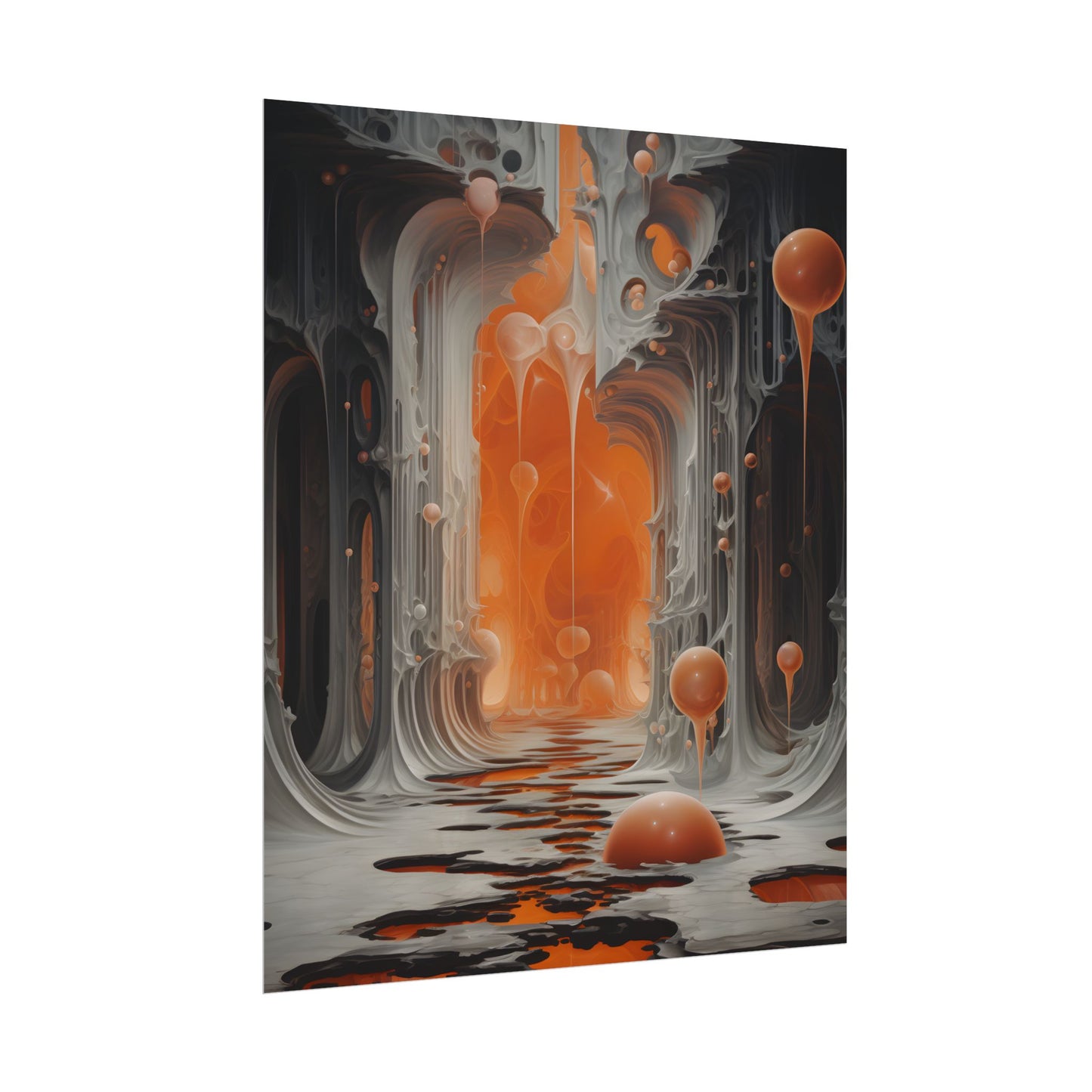 Surreal Fantasy: Tears in Reality with Portals Digital Art - Poster