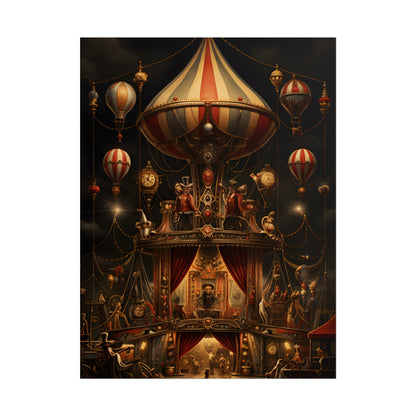 Whimsical Clockwork Circus: A Fantastical Artwork - Poster
