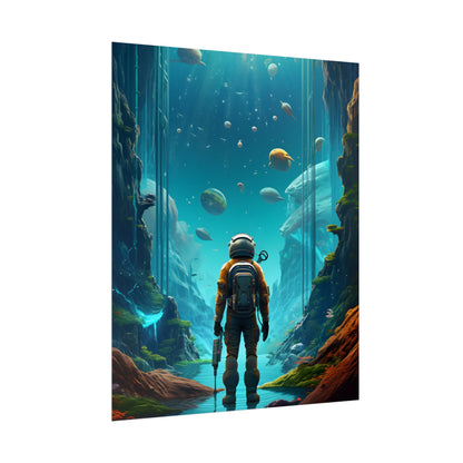 Futuristic Wilderness Explorer: Sci-fi Adventure Artwork - Poster